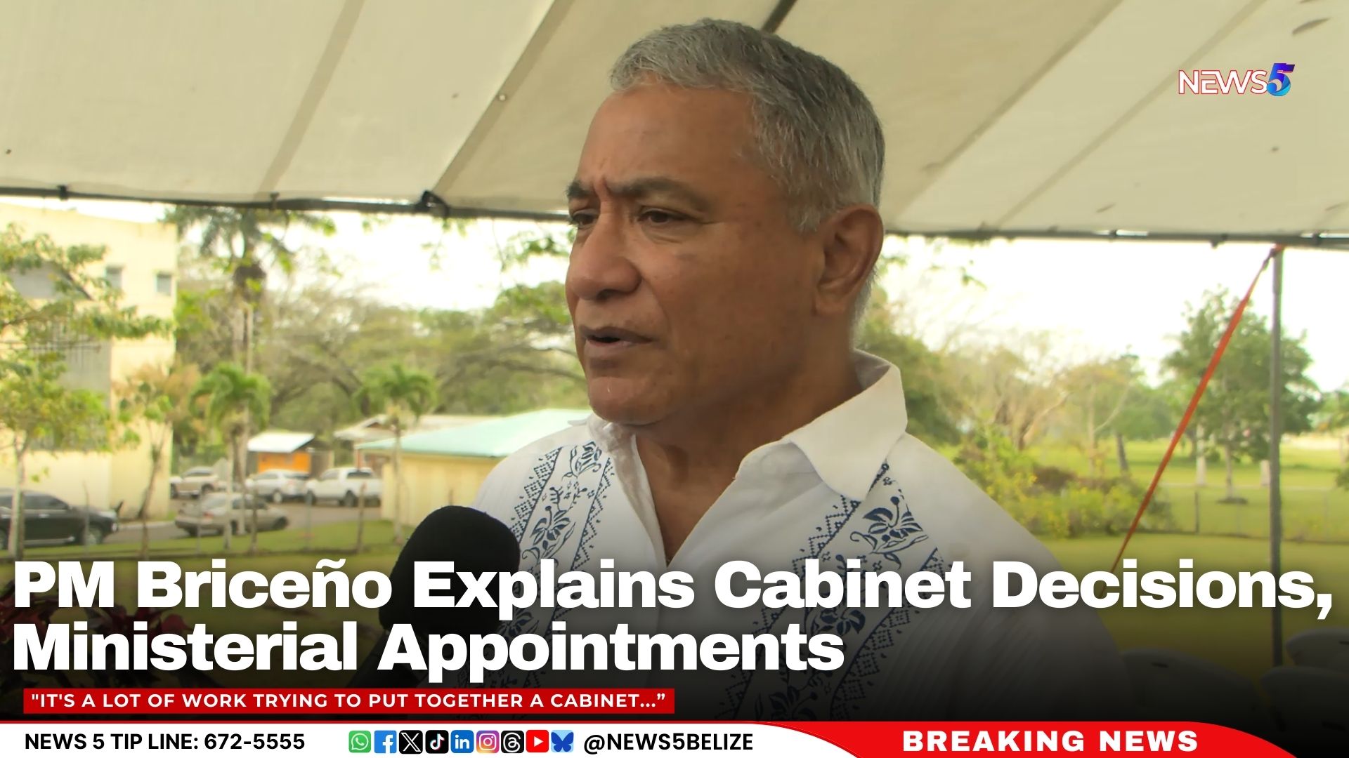 PM Briceño Explains Cabinet Decisions, Ministerial Appointments