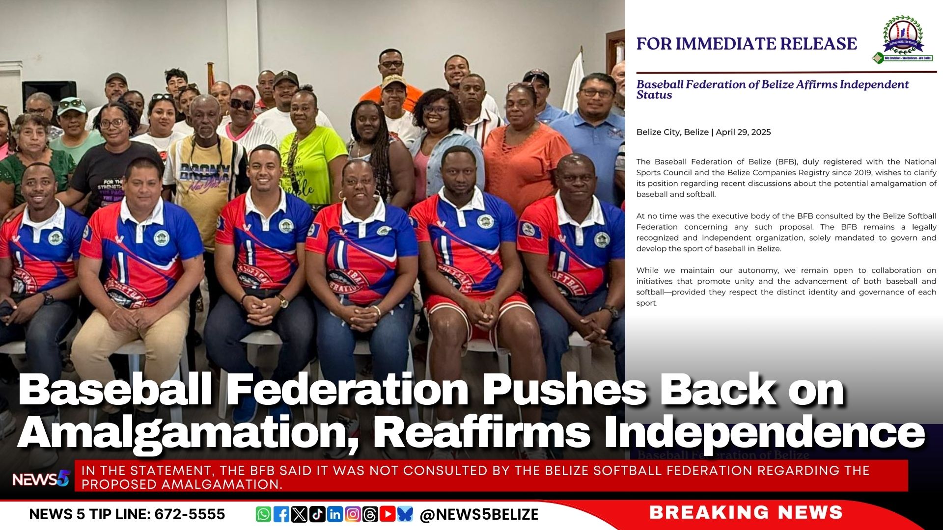 Baseball Federation Pushes Back on Amalgamation, Reaffirms Independence
