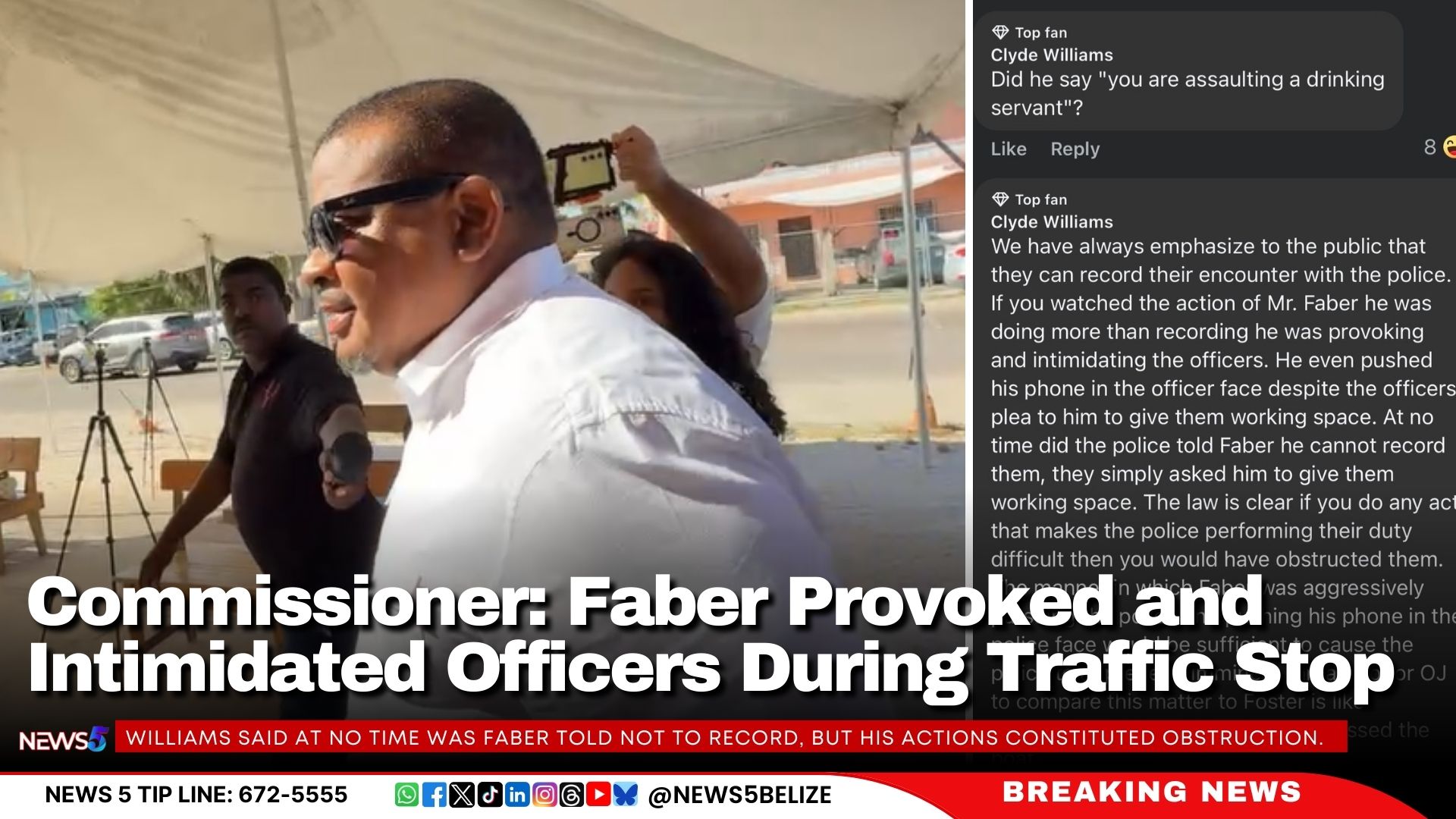 Commissioner: Faber Provoked and Intimidated Officers During Traffic Stop