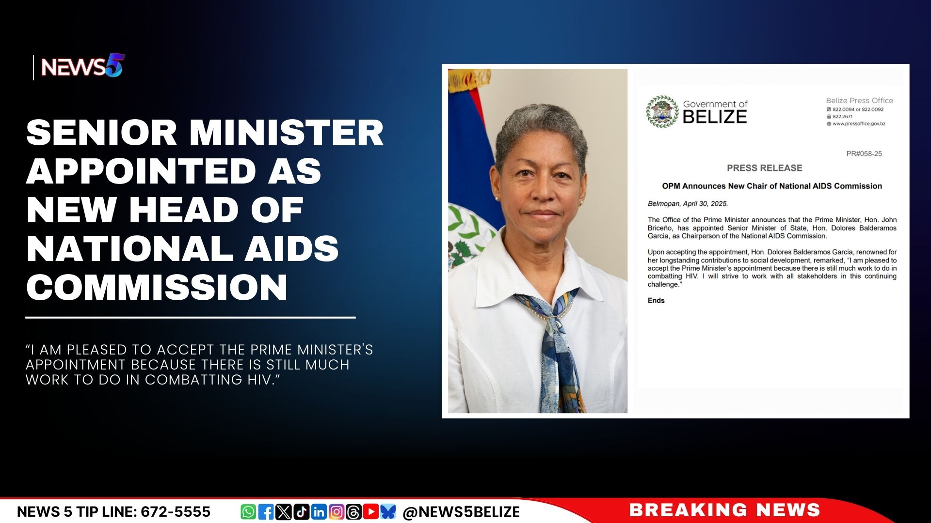 Senior Minister Appointed as New Head of National AIDS Commission