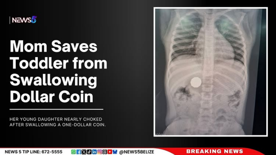 Mom Saves Toddler from Swallowing Dollar Coin