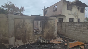 Abandoned House Burns Down, Displacing Neighboring Families   