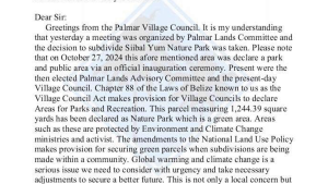 Palmar Village Council Concerned About Climate Change