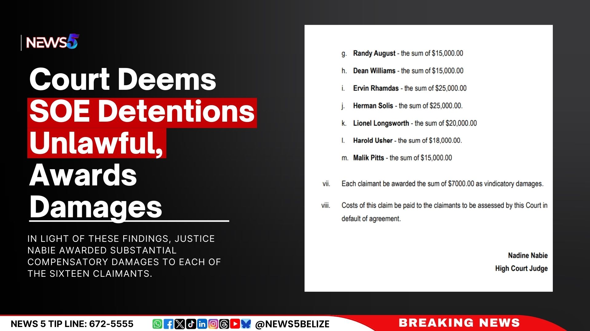 Court Deems SOE Detentions Unlawful, Awards Damages