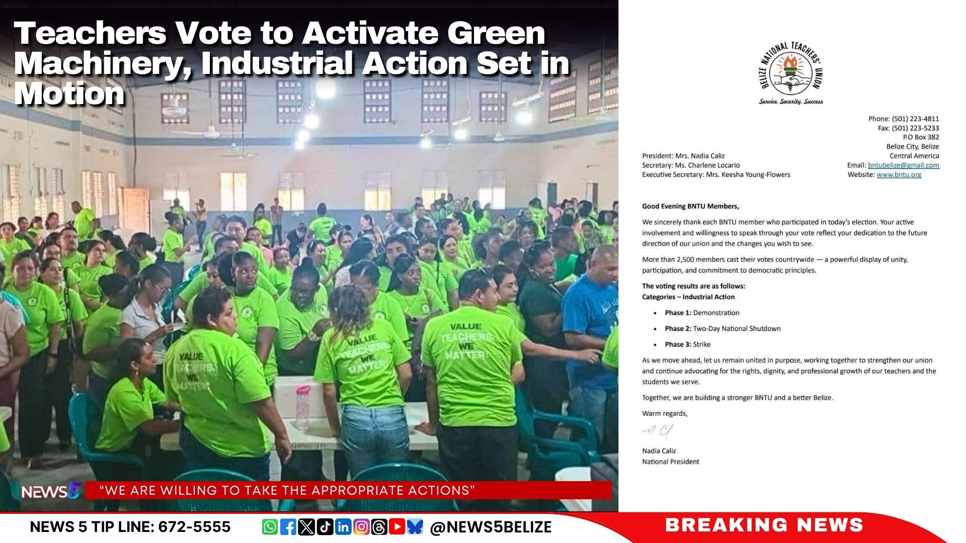 Teachers Vote to Activate Green Machinery, Industrial Action Set in Motion