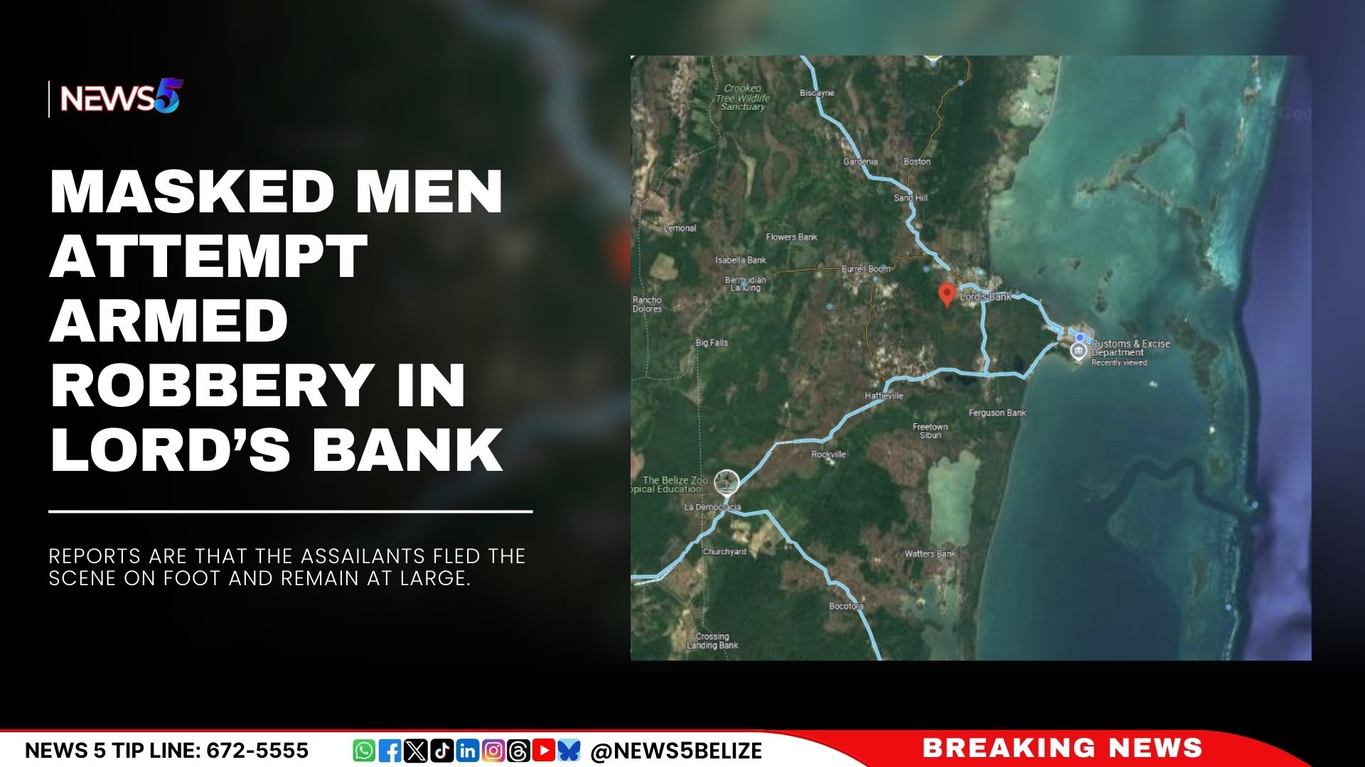 Masked Men Attempt Armed Robbery in Lord’s Bank