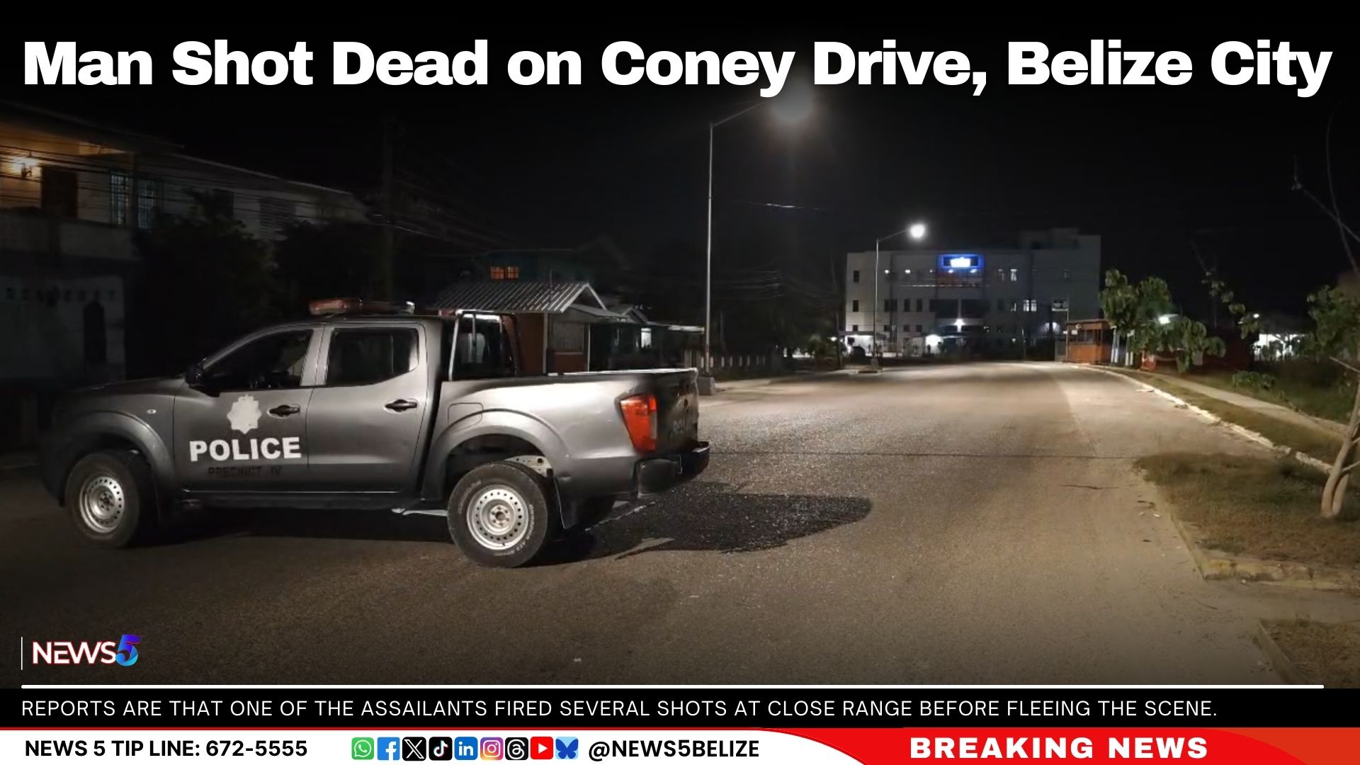 Man Shot Dead on Coney Drive, Belize City