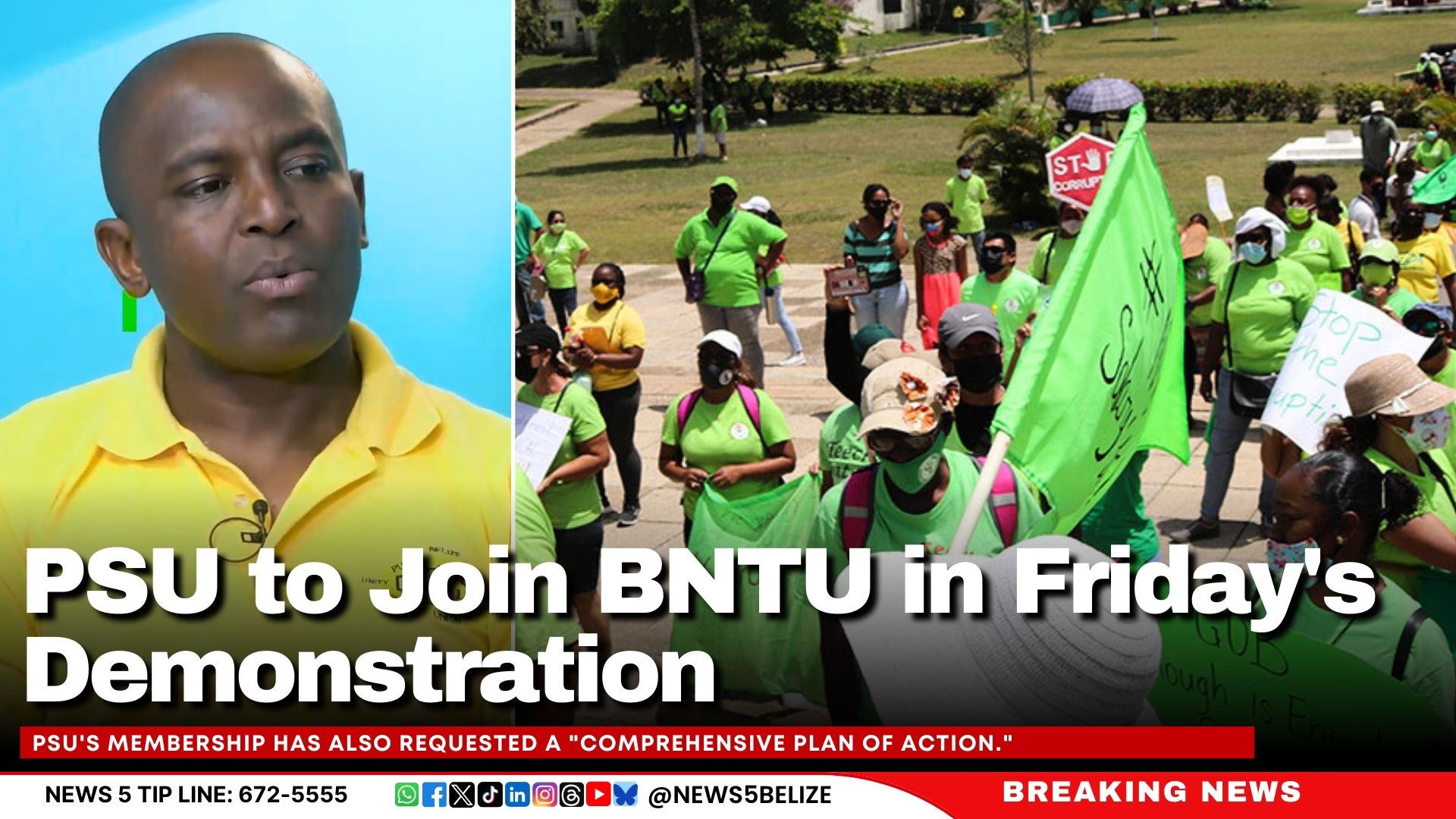 PSU to Join BNTU in Friday's Demonstration