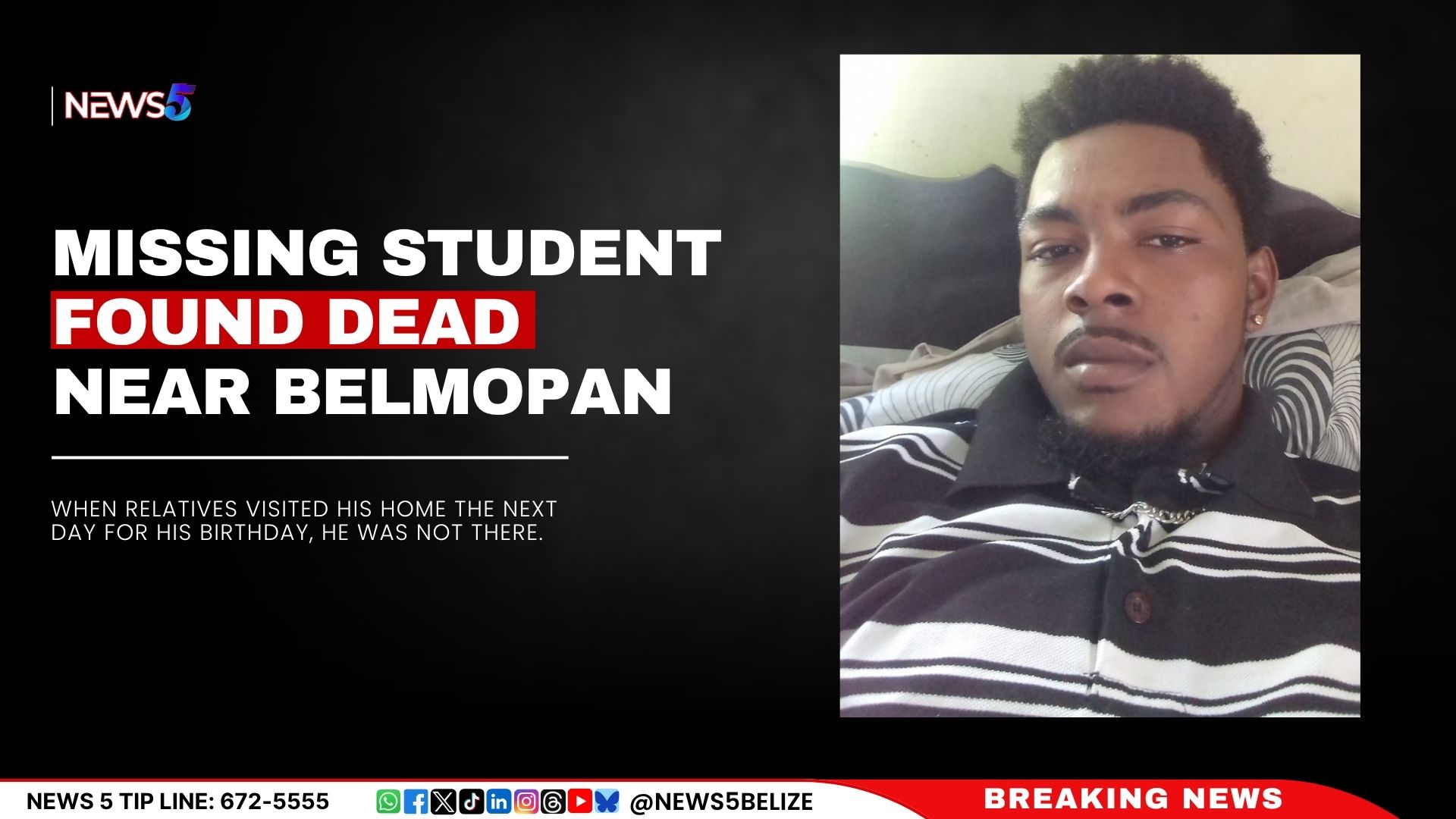 Missing Student Found Dead Near Belmopan