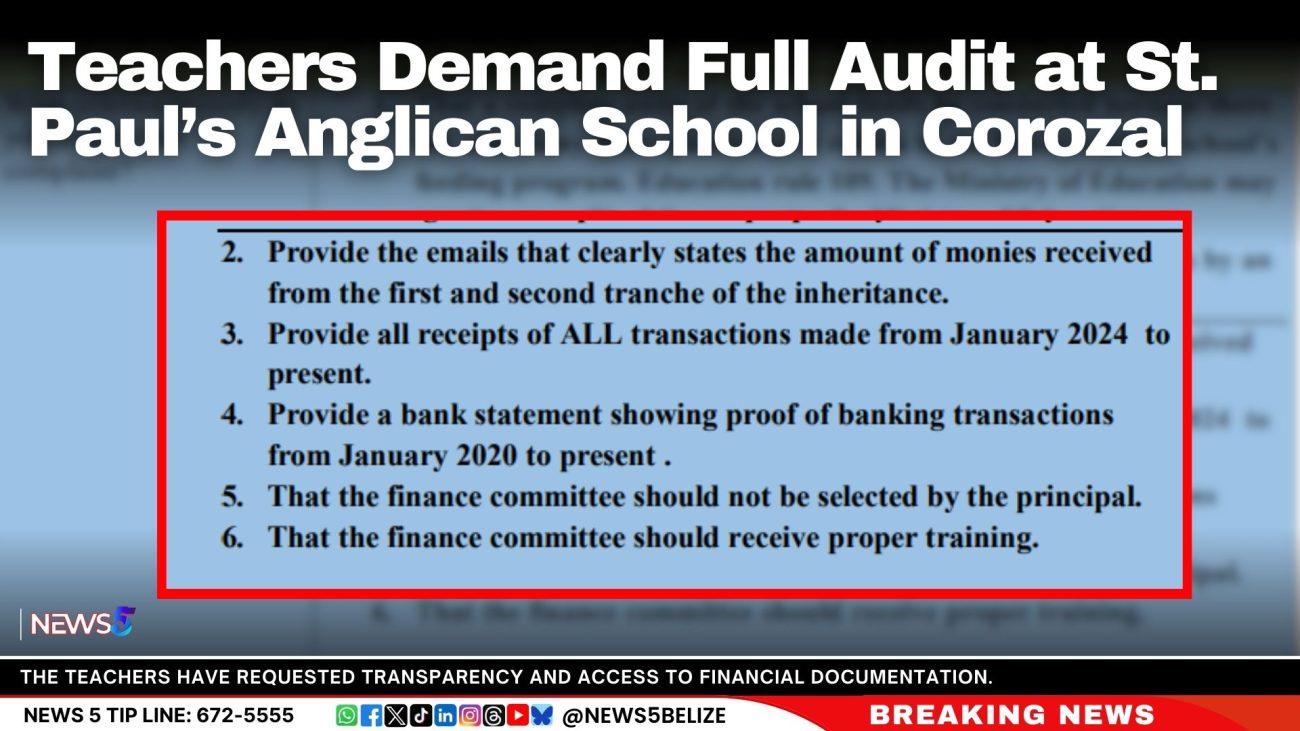 Teachers Demand Full Audit at St. Paul’s Anglican School in Corozal