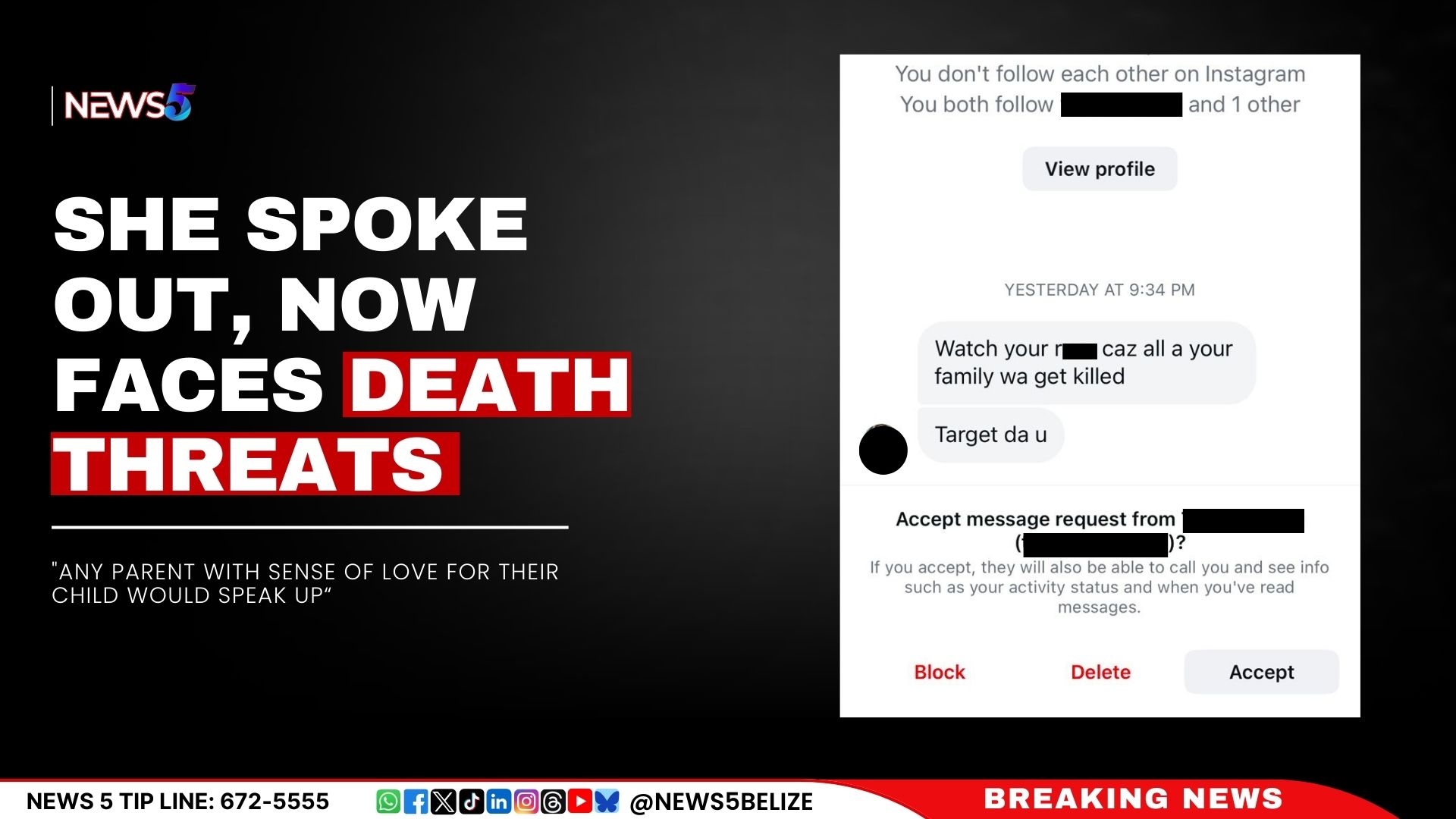 She Spoke Out, Now Faces Death Threats