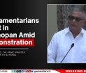 Parliamentarians Meet in Belmopan Amid Demonstration
