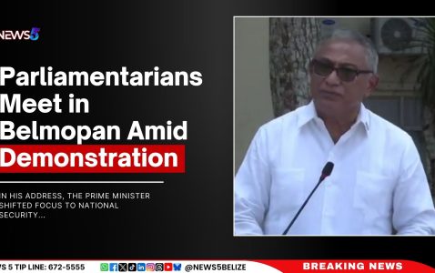 Parliamentarians Meet in Belmopan Amid Demonstration