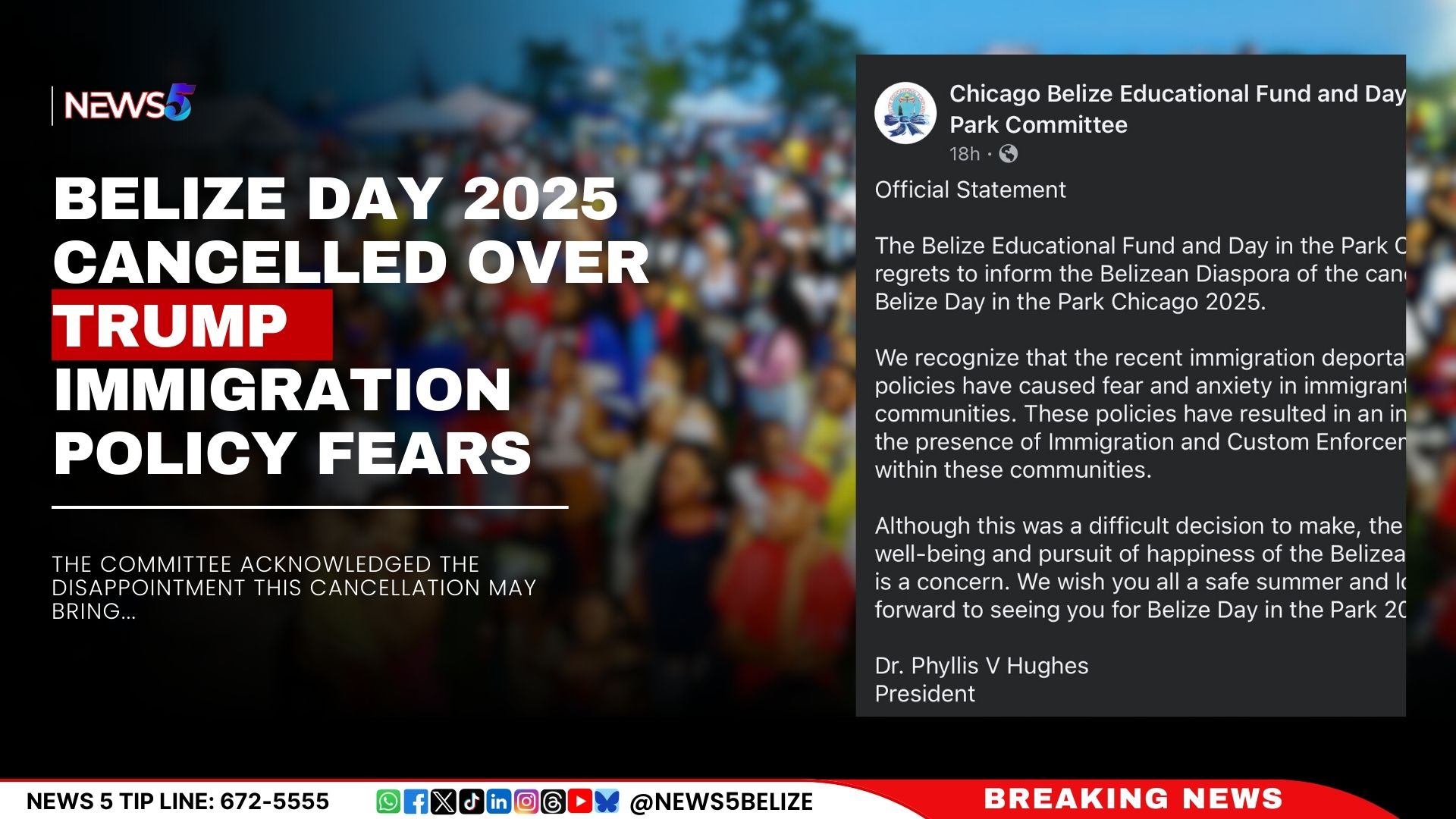 Belize Day 2025 Cancelled Over Trump Immigration Policy Fears