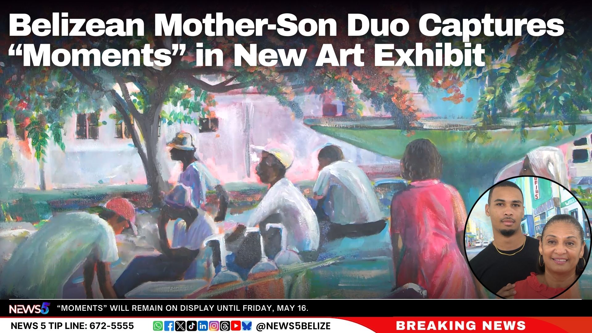 Belizean Mother-Son Duo Captures “Moments” in New Art Exhibit