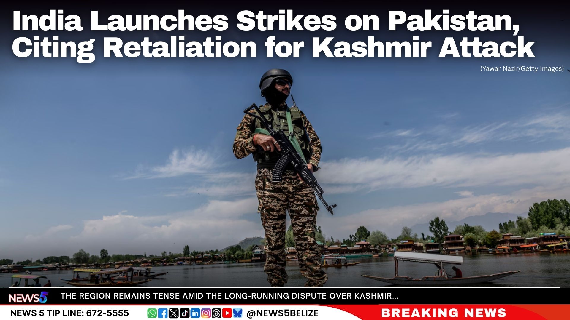 India Launches Strikes on Pakistan, Citing Retaliation for Kashmir Attack