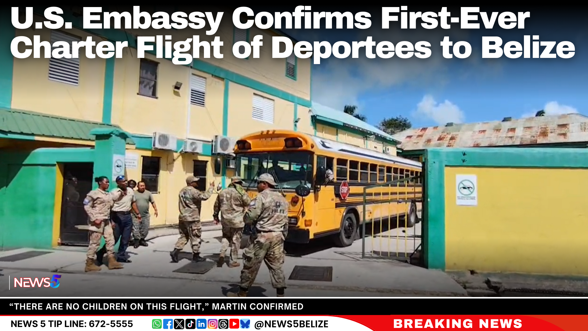 U.S. Embassy Confirms First-Ever Charter Flight of Deportees to Belize