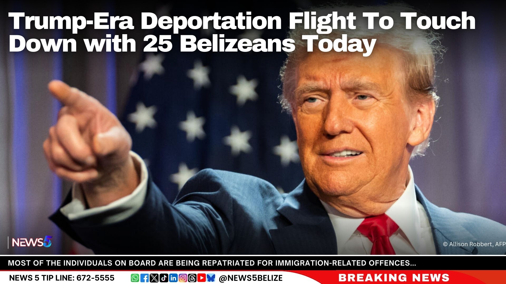 Trump-Era Deportation Flight To Touch Down with 25 Belizeans Today