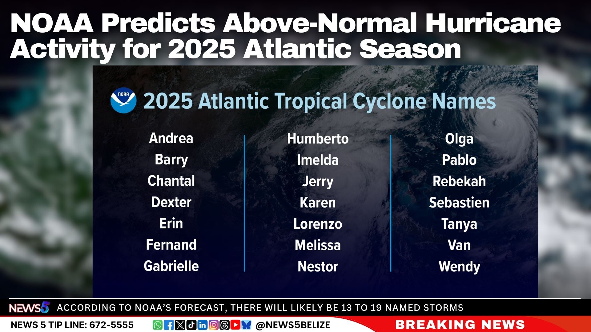 NOAA Predicts Above-Normal Hurricane Activity for 2025 Atlantic Season