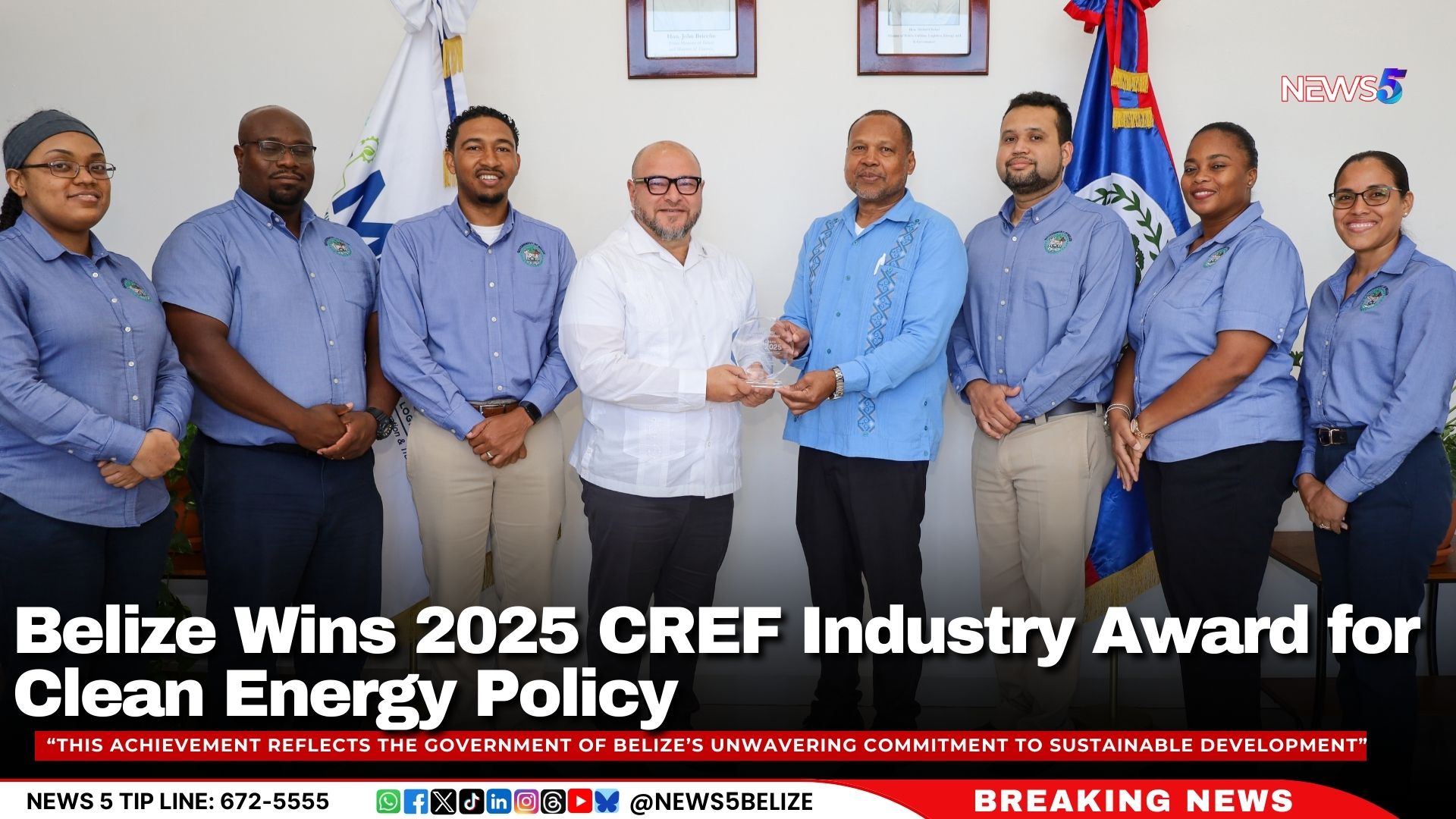 Belize Wins 2025 CREF Industry Award for Clean Energy Policy