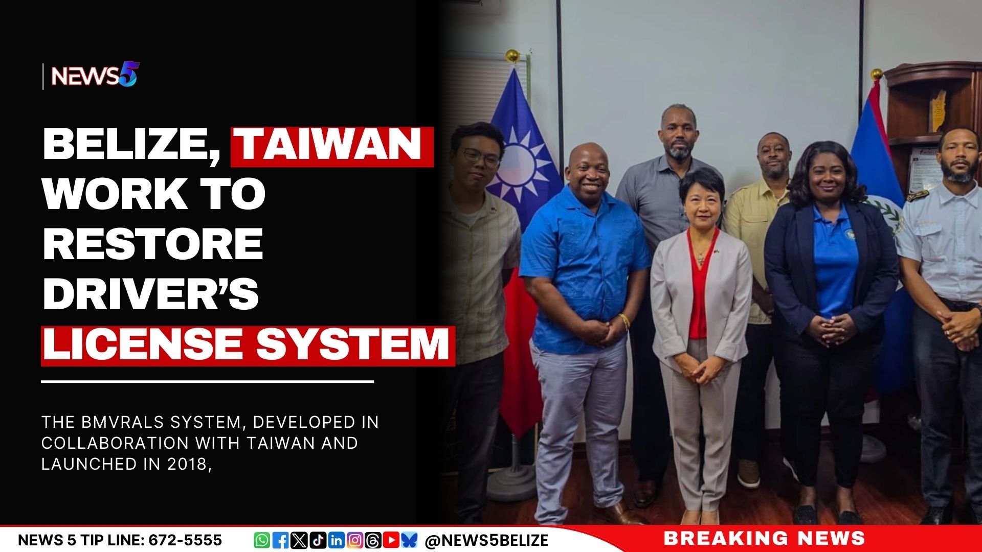 Belize, Taiwan Work to Restore Driver’s License System