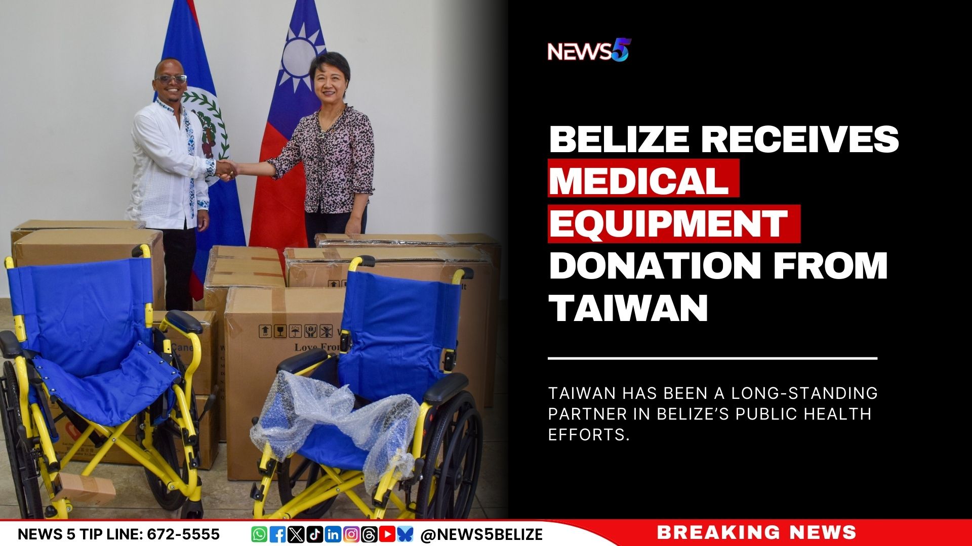 Belize Receives Medical Equipment Donation from Taiwan
