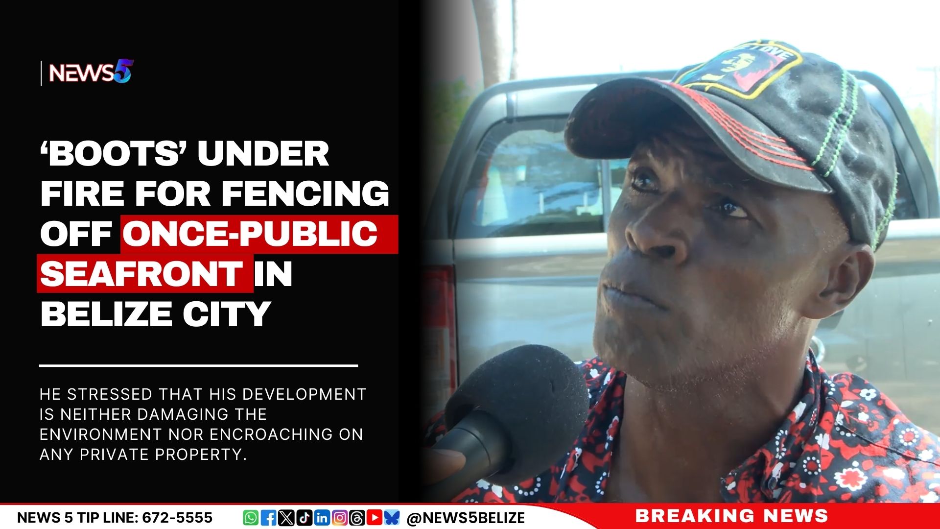 ‘Boots’ Under Fire for Fencing Off Once-Public Seafront in Belize City