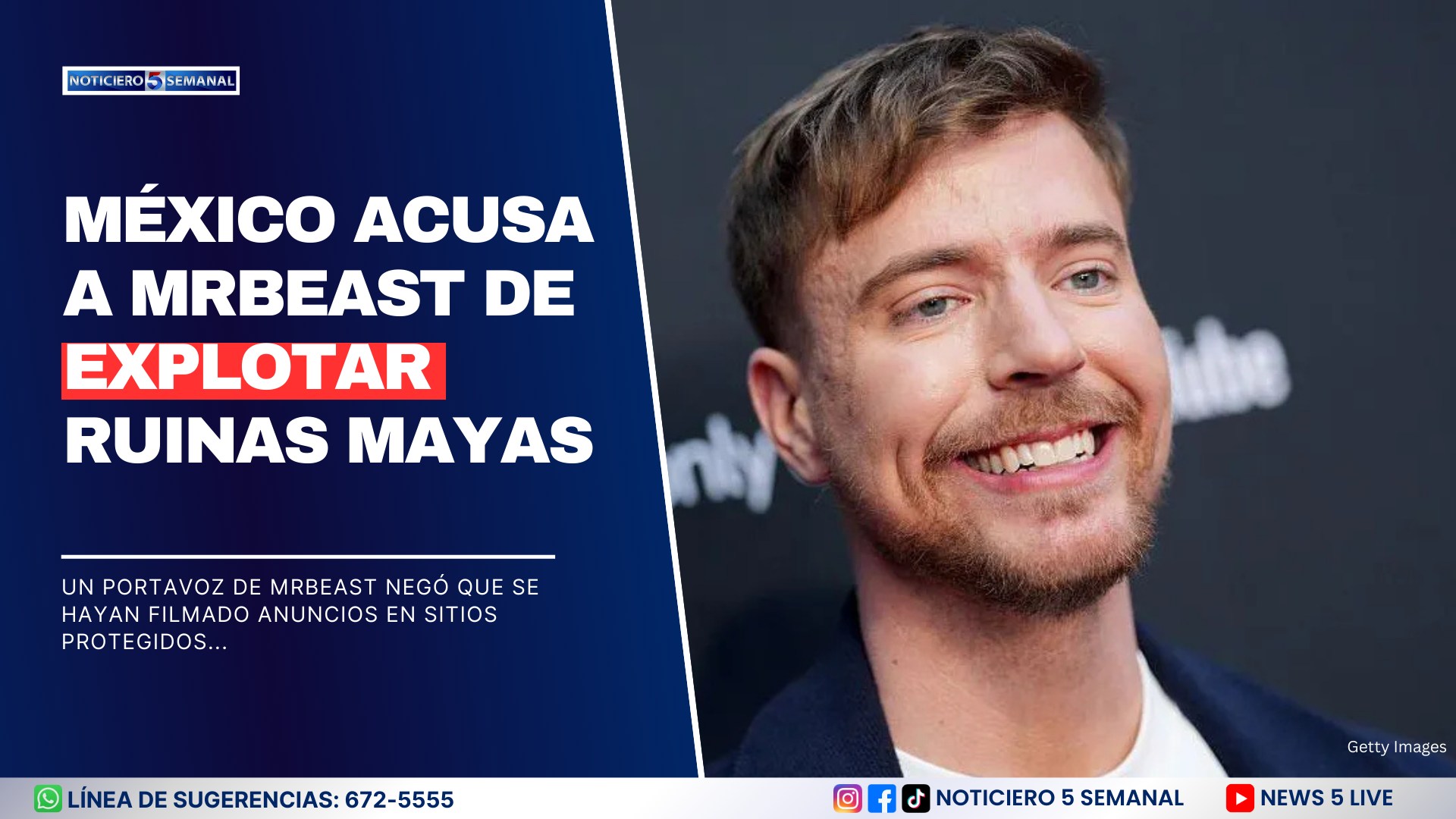 México acusa a MrBeast de explotar ruinas mayas