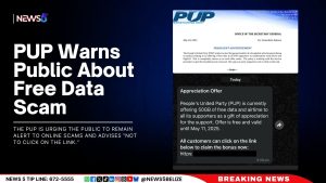 PUP Warns Public About Free Data Scam