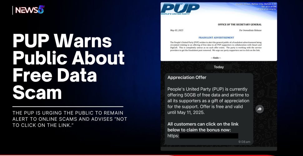 PUP Warns Public About Free Data Scam