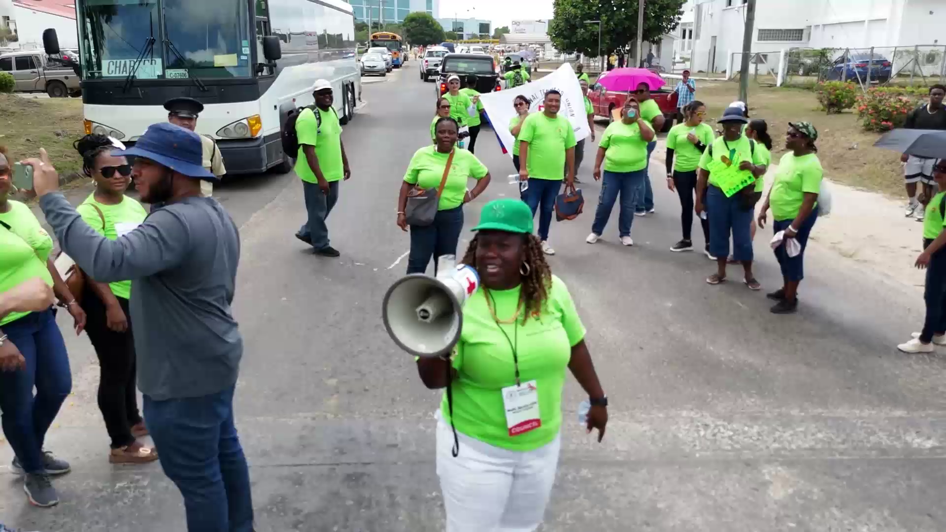 A Sea of Protest: Teachers and Public Officers March on Belmopan